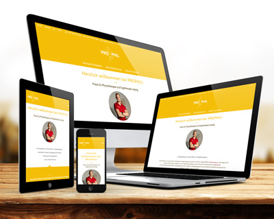 Webdesign Physiotheapie Prophil